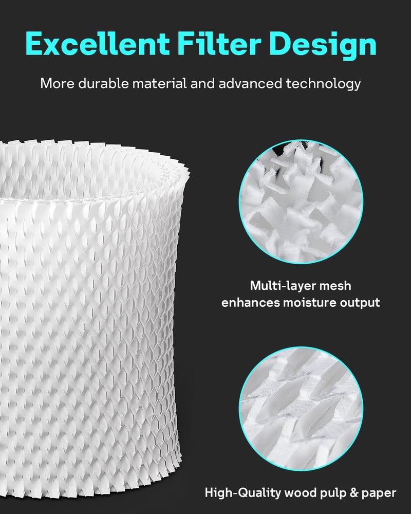 Leemone 6-Pack Bedside Humidifier Filter Replacement Compatible with Canopy Bedside & Nursery Humidifiers, Made with Wood Pulp & Paper Filter, Humidifier Wicking Filter Lasts Up to 6 Weeks - Image 3